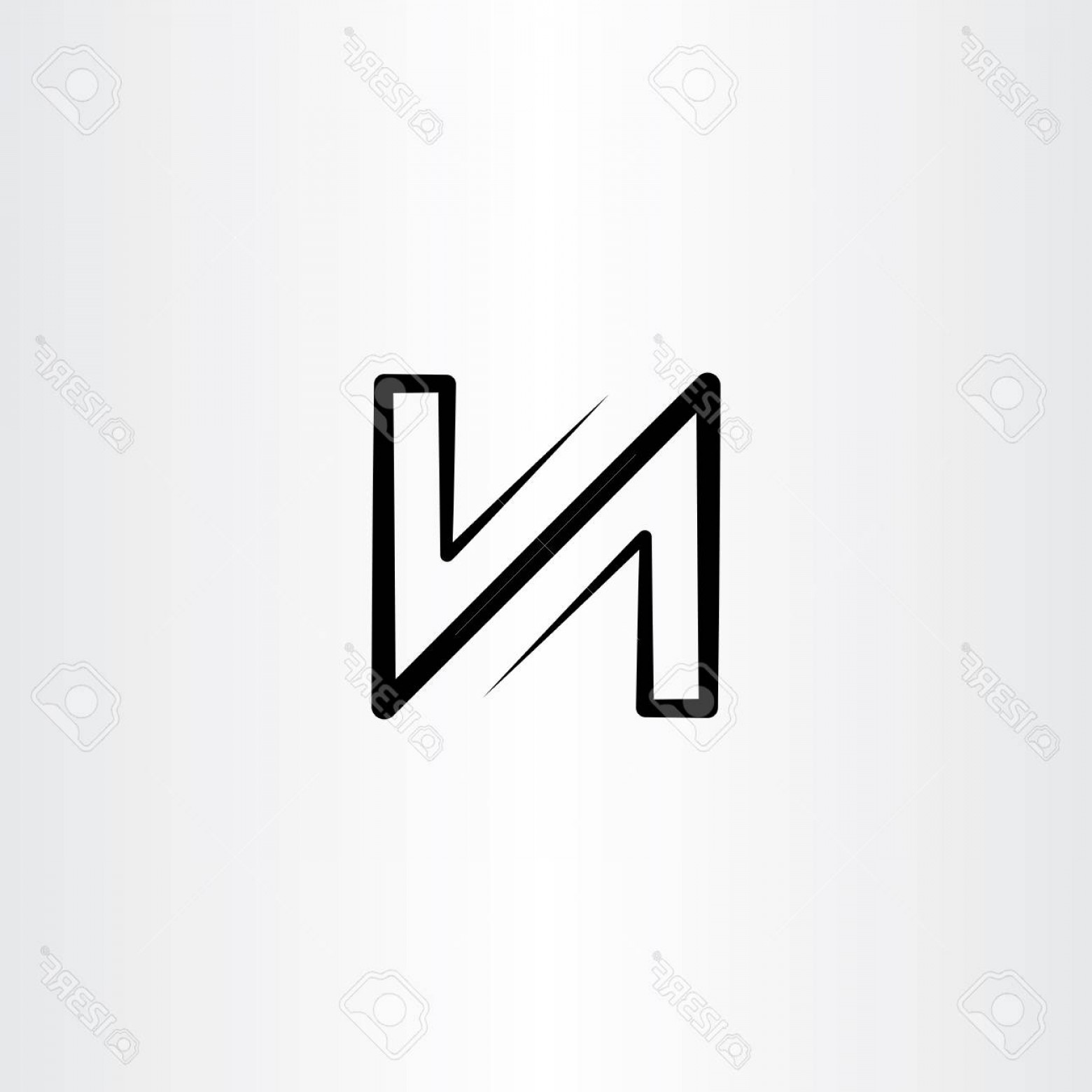 1560x1560 Black Letter N Vector Catamart