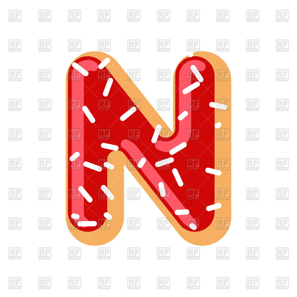 1200x1200 Letter N Donut Font Vector Image Of Fonts Type Maryvalery