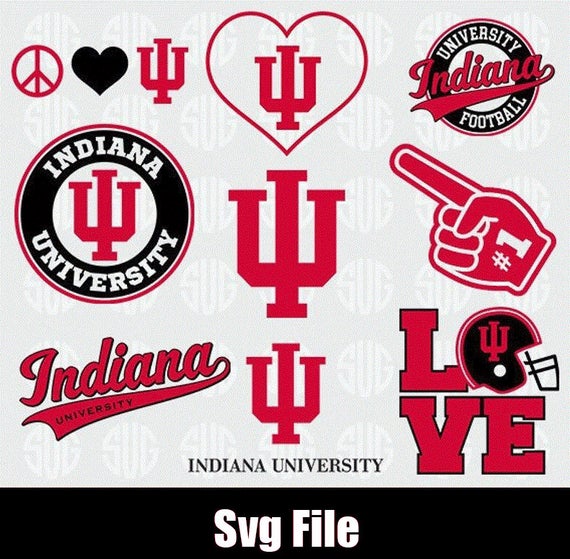 570x559 Indiana University Logo Vector Print Design Etsy