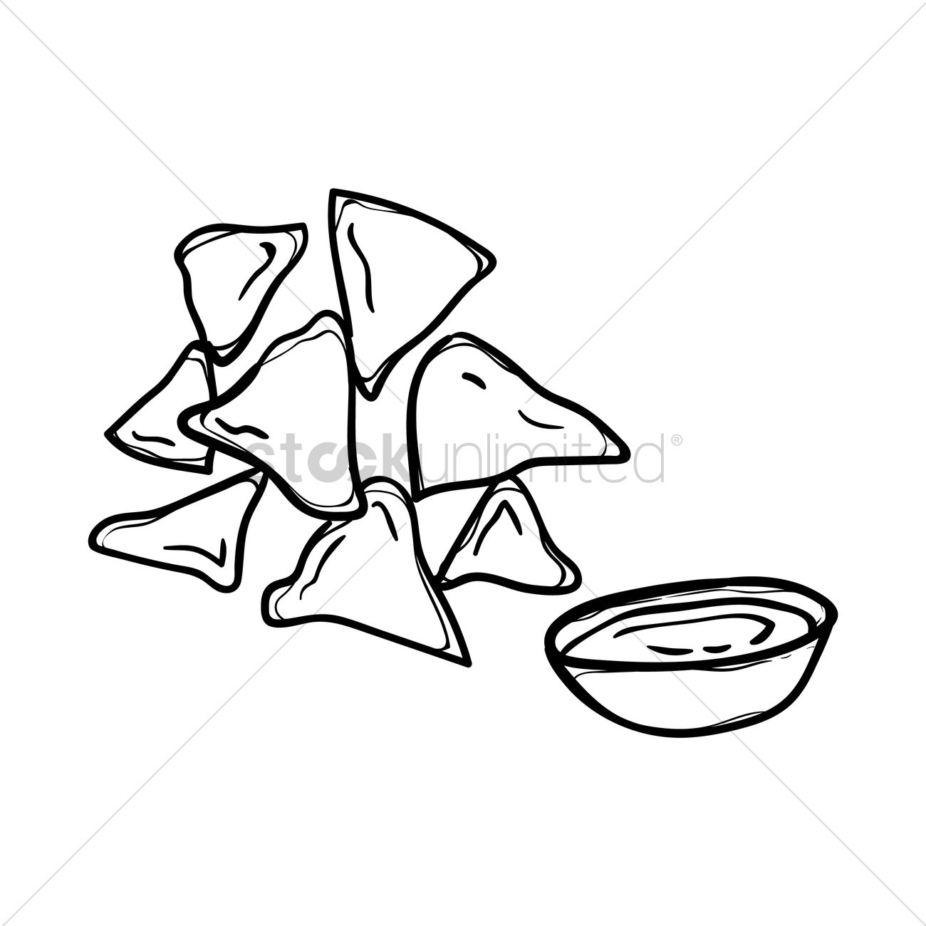 Nachos Vector Image 1300x1300 Nachos Vector Image