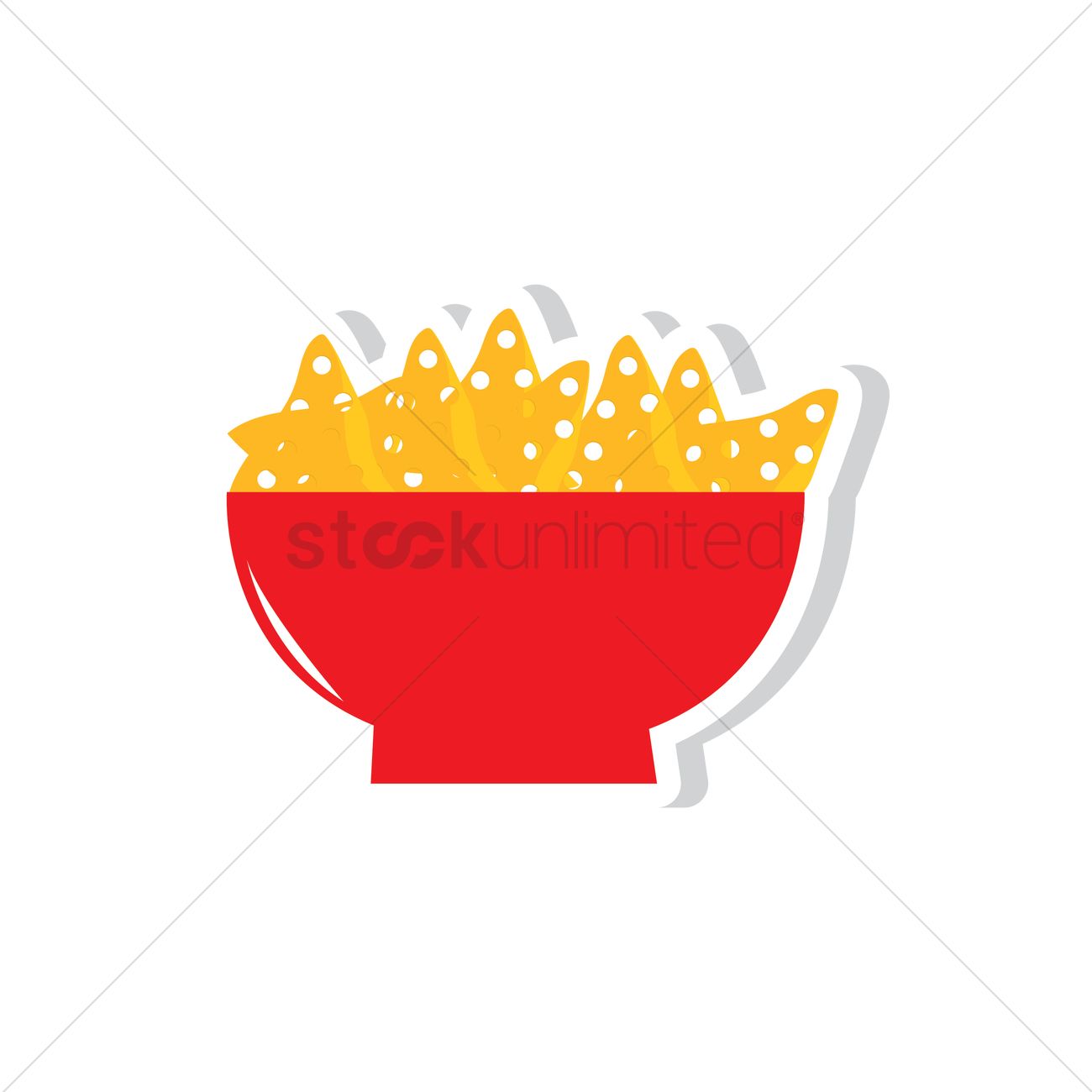 Bowl Of Nachos Vector Image 1300x1300 Bowl Of Nachos Vector Image