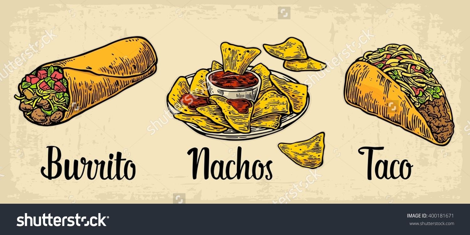 Mexican Traditional Food Set With Text Message, Burrito, Tacos 1500x751 Mexican Traditional Food Set With Text Message, Burrito, Tacos