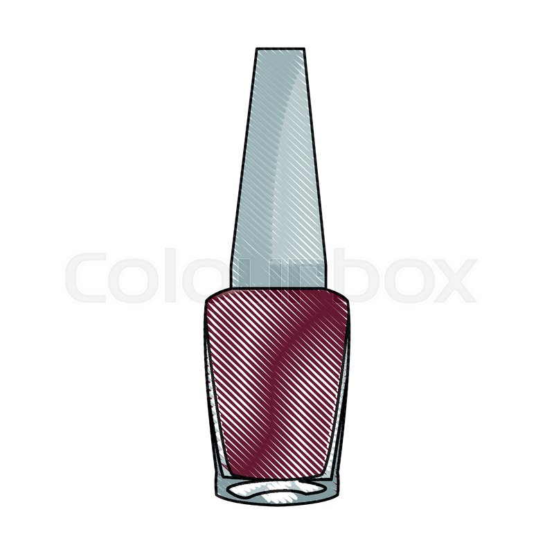 800x800 Draw Nail Polish Bottle Cosmetic Image Stock Vector Colourbox