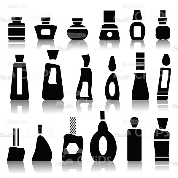 600x600 Silhouettes Of Nail Polish Bottles Vector Image