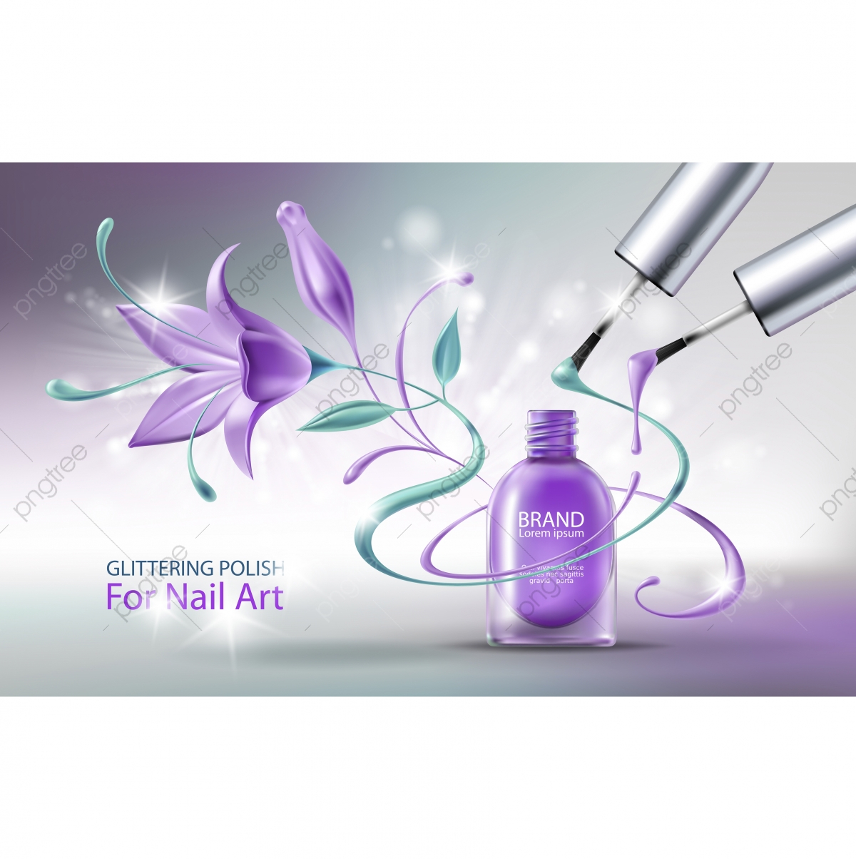 1200x1204 Glittering Nail Polish Vector Illustration, Nail, Polish, Bottle