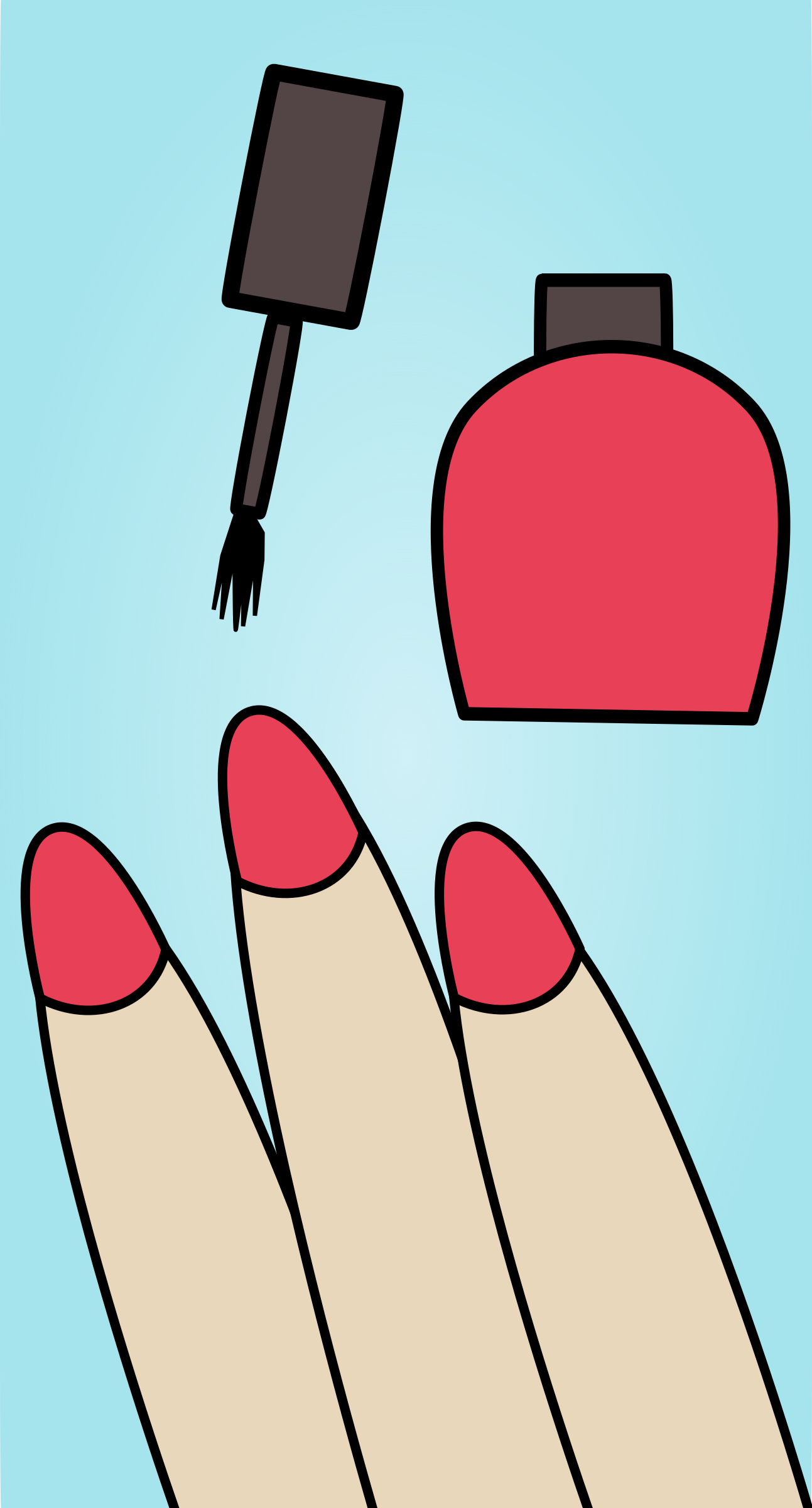 1293x2400 Nail Polish Vector Clipart Image