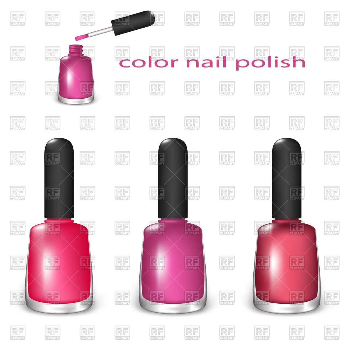 1200x1200 Set Of Nail Polish Vector Image Of Beauty, Fashion Silanti