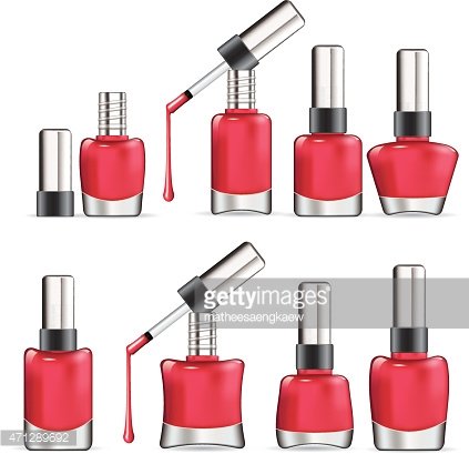 423x409 Isolated Pink Nail Polish Vector Premium Clipart