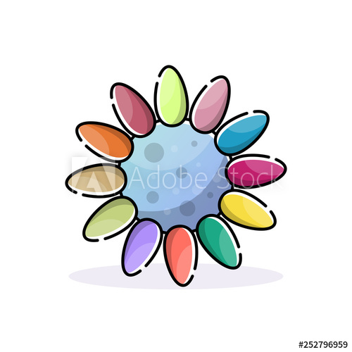 500x500 Palette With Nails Manicure Tools Nail Salon Vector Flat