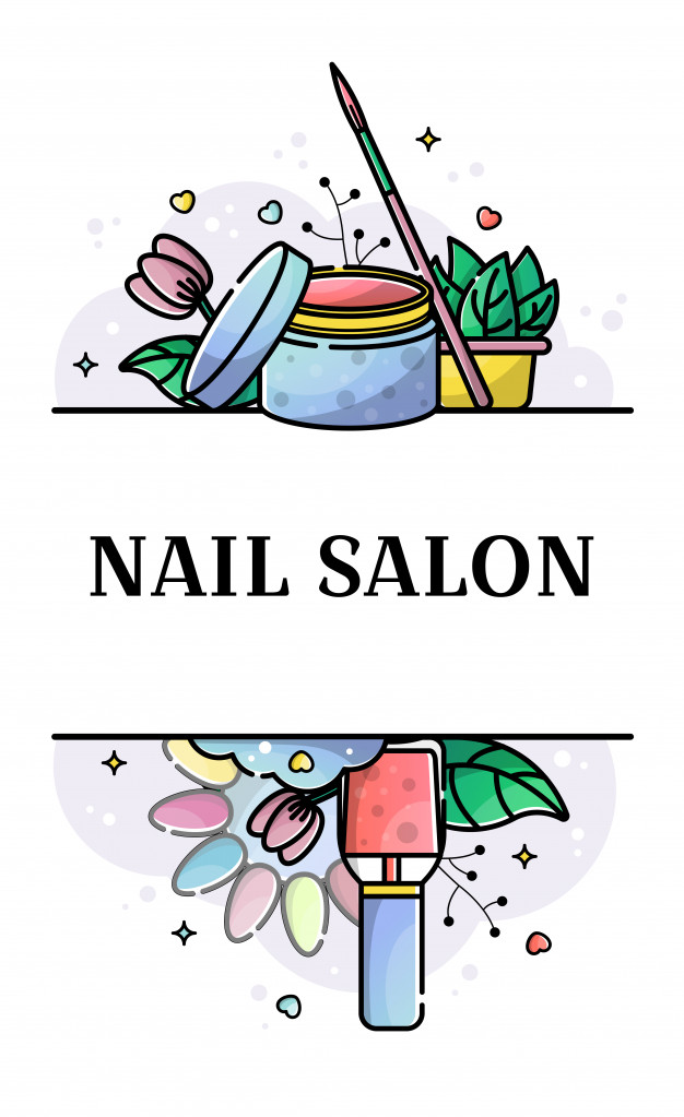 626x1023 Vector Flat Banner For Nail Salon Vector Premium Download