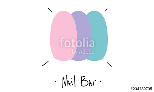 500x300 Nail Logo Art Nails Salon Vector Design Fashion Spa Studio Card