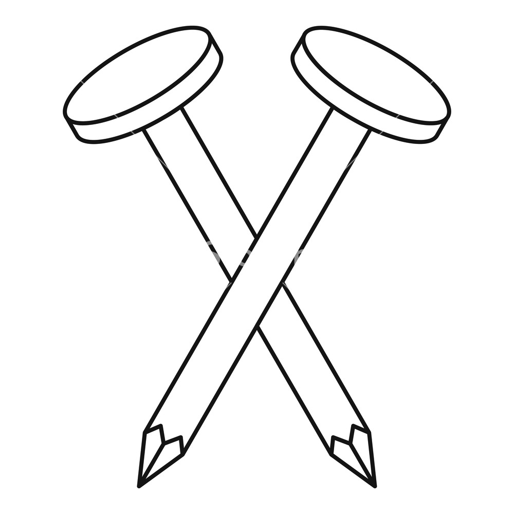 1000x1000 Nail Icon Outline Illustration Of Nail Vector Icon For Web