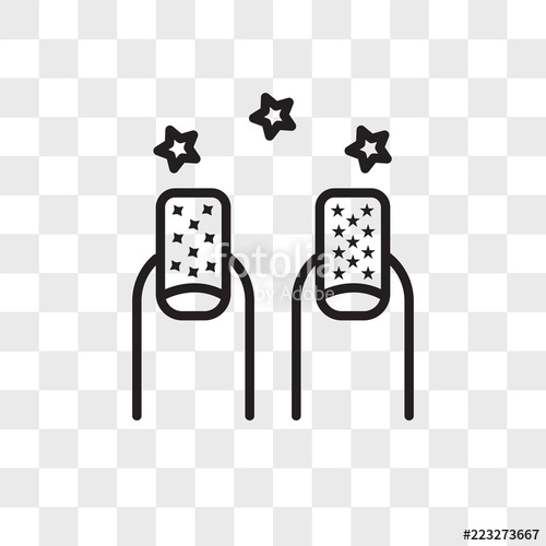 500x500 Nail Vector Icon Isolated On Transparent Background, Nail Logo