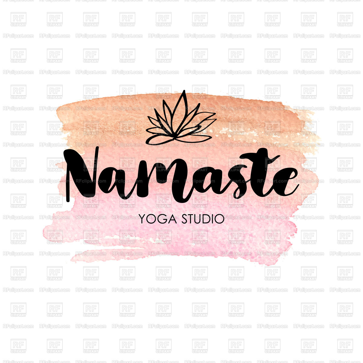 1200x1200 Namaste Text For Yoga Studio Or Meditation Class Vector Image