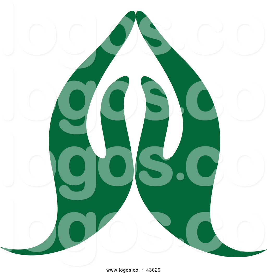 1024x1044 Vector Logo Of A Green Prayer Or Namaste Hands