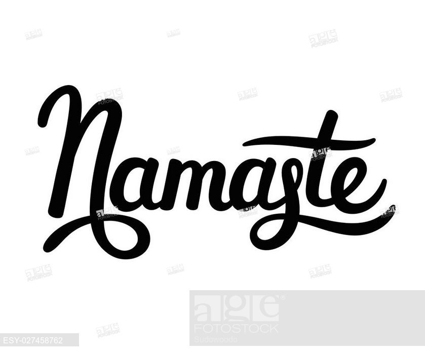 839x699 Hand Drawn Namaste Lettering Indian Greeting, Hello In Hindi