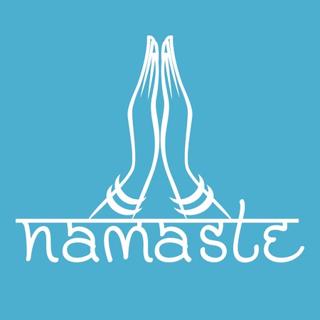 450x450 Indian Womans Hand Greeting Posture Of Namaste, Vector