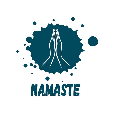 450x450 Indian Womans Hand Greeting Posture Of Namaste Vector Illustration