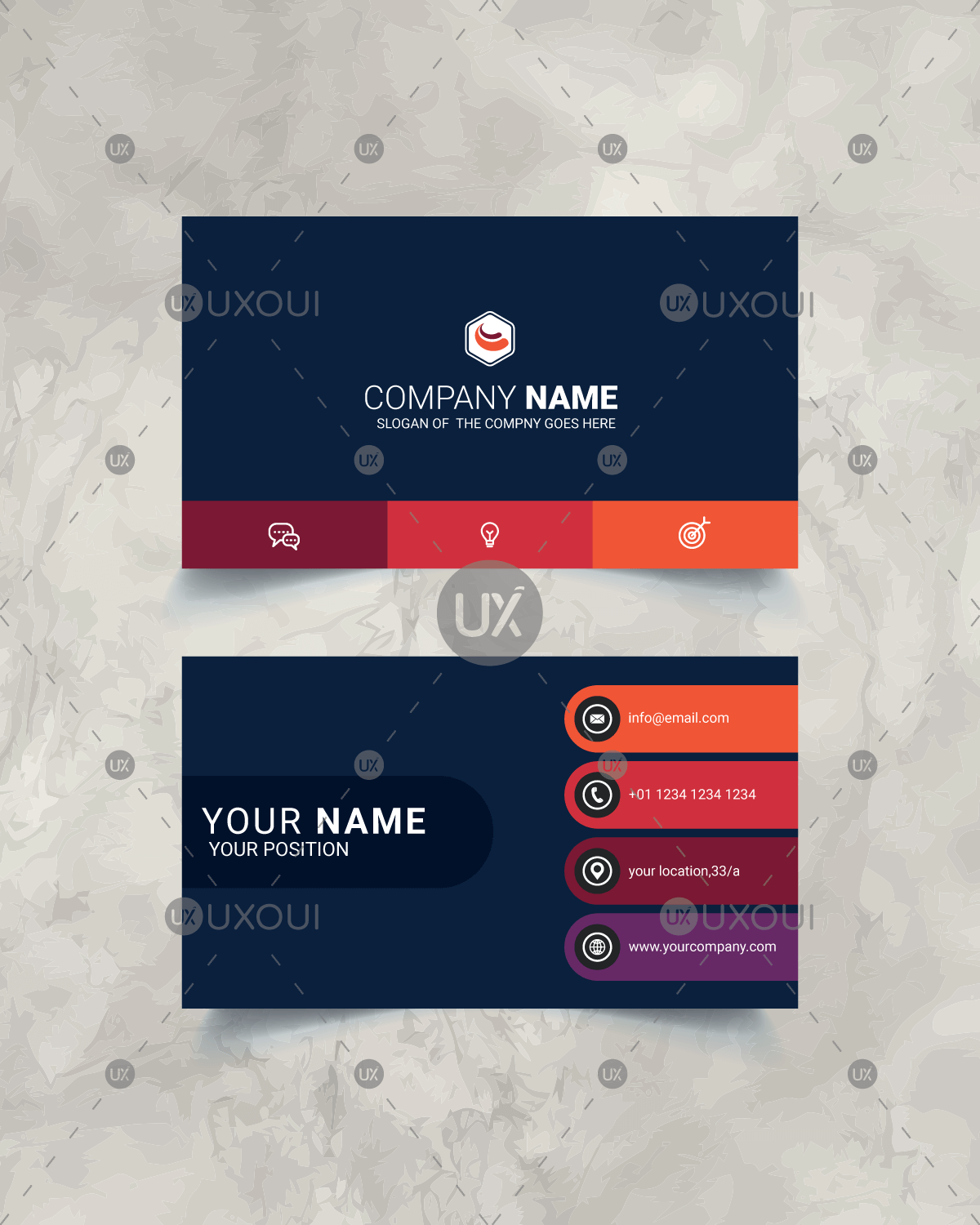 Stylish Modern Business Card Design Template Vector Uxoui 1200x1500 Stylish Modern Business Card Design Template Vector Uxoui