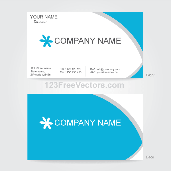 Vector Business Card Design Template 600x600 Vector Business Card Design Template
