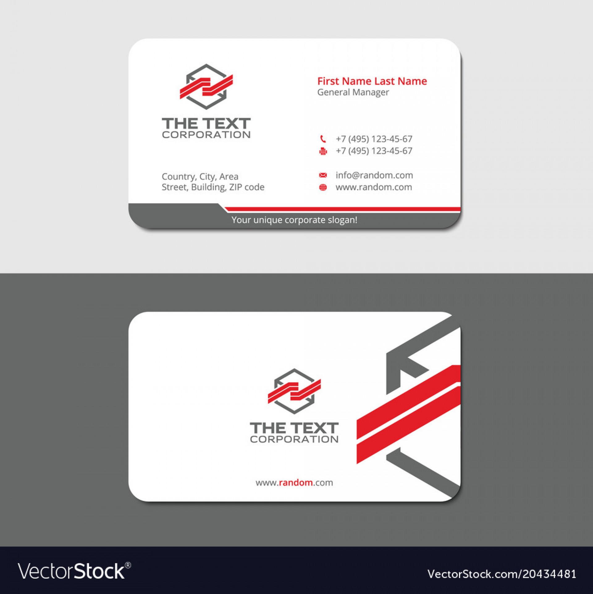 Name Card Vector