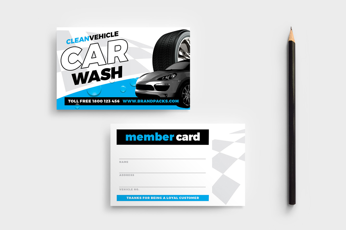 1440x957 Car Wash Business Card Template Vector