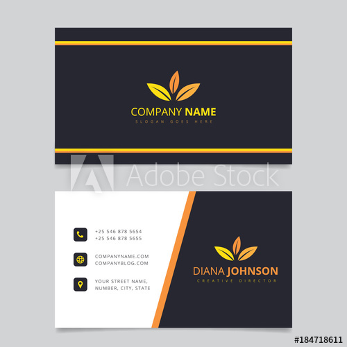 500x500 Modern Simple Business Card Vector Template Creative And Clean