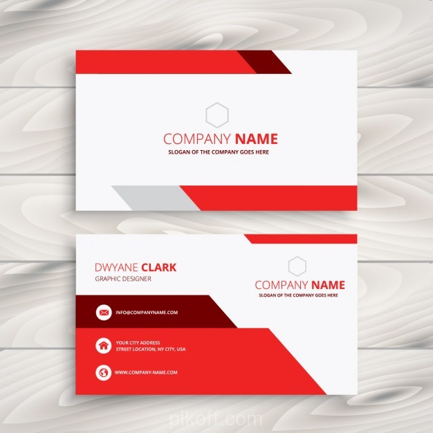 626x626 Red And White Modern Business Card Vector Free Download