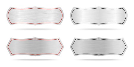 Vector Metallic Labels Or Metal Name Plate Vector Illustration 450x225 Vector Metallic Labels Or Metal Name Plate Vector Illustration