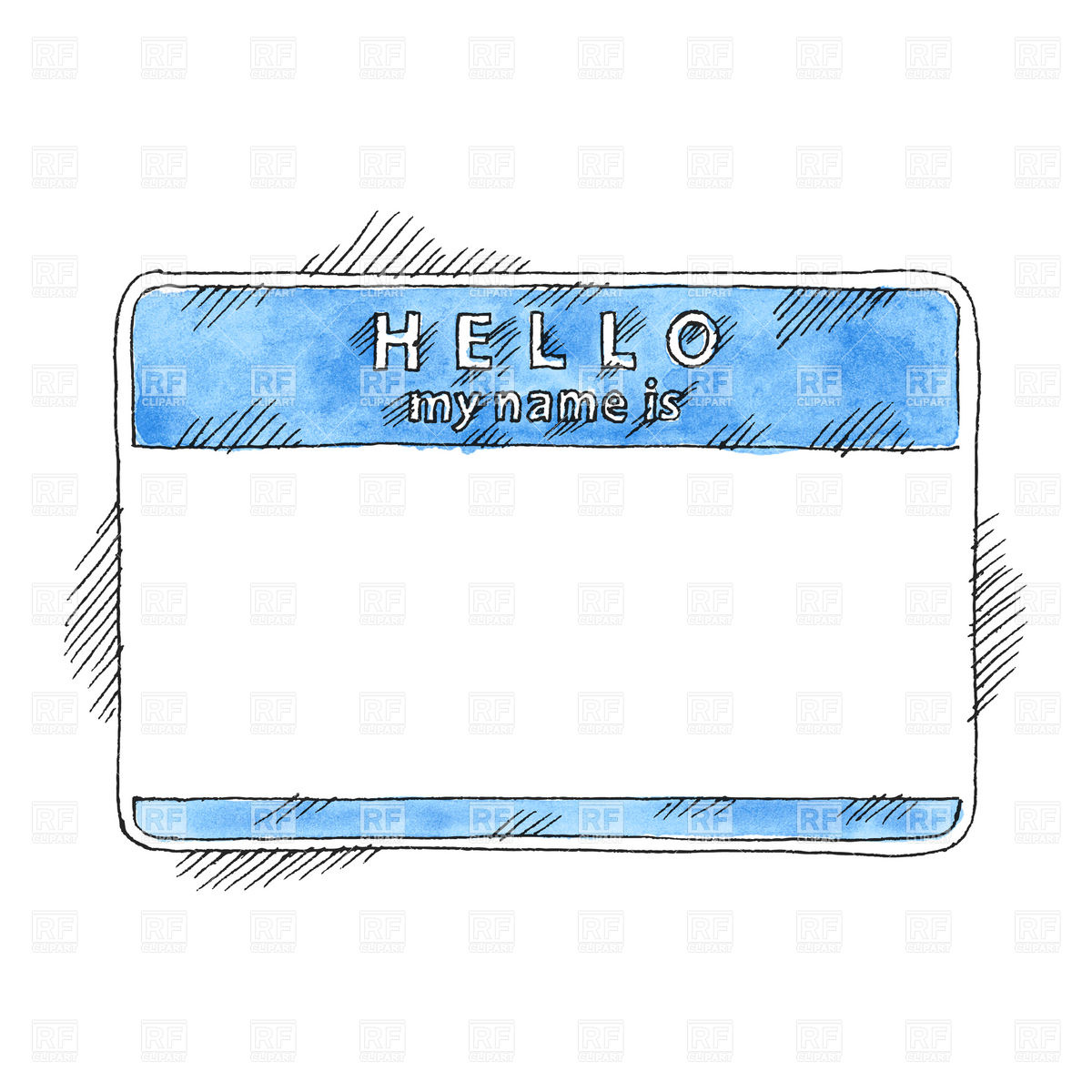 Sketchy Watercolour Blank Blue Name Tag Vector Image Of Borders 1200x1200 Sketchy Watercolour Blank Blue Name Tag Vector Image Of Borders