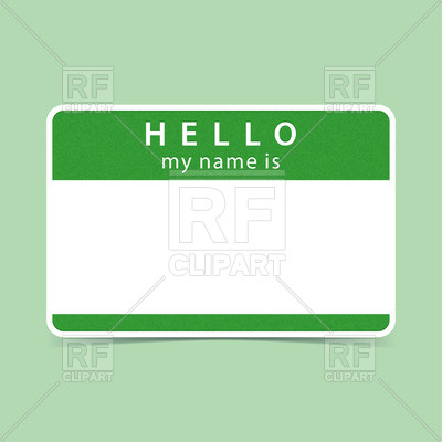 Green Blank Name Tag Vector Image Of Borders And Frames 400x400 Green Blank Name Tag Vector Image Of Borders And Frames