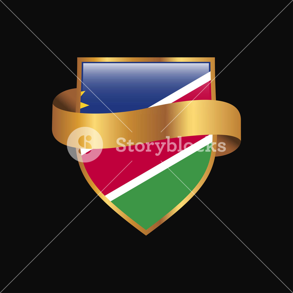 Namibia Flag Golden Badge Design Vector Royalty Free Stock Image 1000x1000 Namibia Flag Golden Badge Design Vector Royalty Free Stock Image