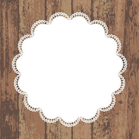 450x450 Wooden Background With White Napkin Vector Illustration Royalty