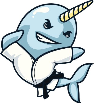 397x432 Vectors Karate Narwhal Vector