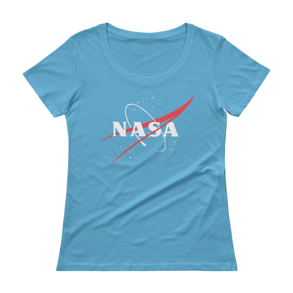 1000x1000 Shop Nasa 'vector Logo' Ladies Sheer Scoopneck T Shirt Online