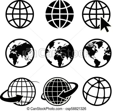 450x440 Earth Vector Icons Set Elements Of This Image Furnished