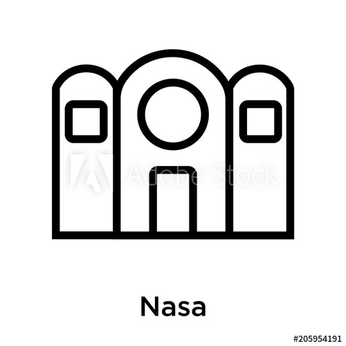 500x500 Nasa Icon Vector Sign And Symbol Isolated On White Background