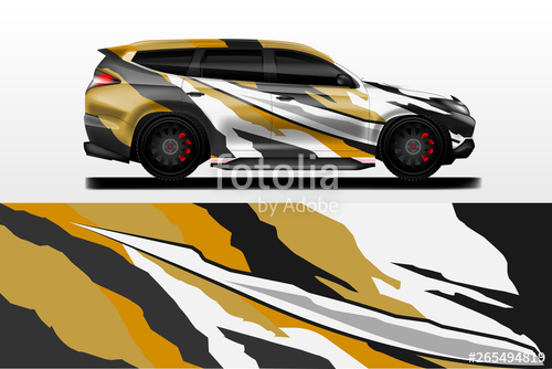 500x334 Car Decal Design Vector Graphic Abstract Stripe Racing Background
