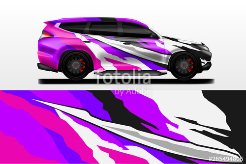 500x334 Car Decal Design Vector Graphic Abstract Stripe Racing Background