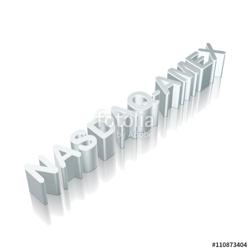 Metallic Character Nasdaq Amex With Reflection, Vector 500x500 Metallic Character Nasdaq Amex With Reflection, Vector