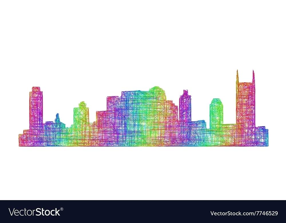 Skyline Silhouette Line Art Vector Image Nashville Artist 1000x780 Skyline Silhouette Line Art Vector Image Nashville Artist