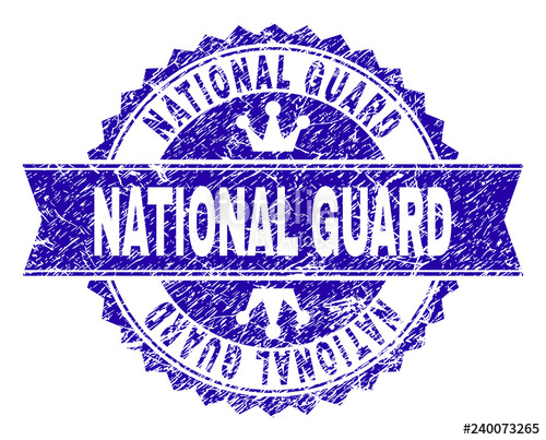 500x403 National Guard Rosette Stamp Seal Imitation With Distress Texture