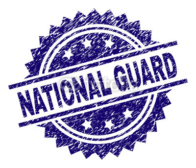 400x343 National Guard Stamp Seal Watermark With Distress Style Blue
