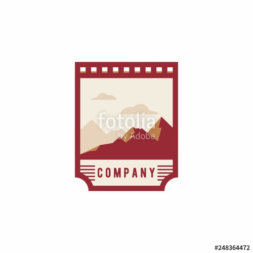 500x500 Mountain Logo, National Park Logo, Travel Badge Logo Vector Icon