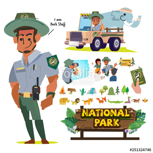 500x500 National Park Service Employees Or Staff, Forest Officer Character