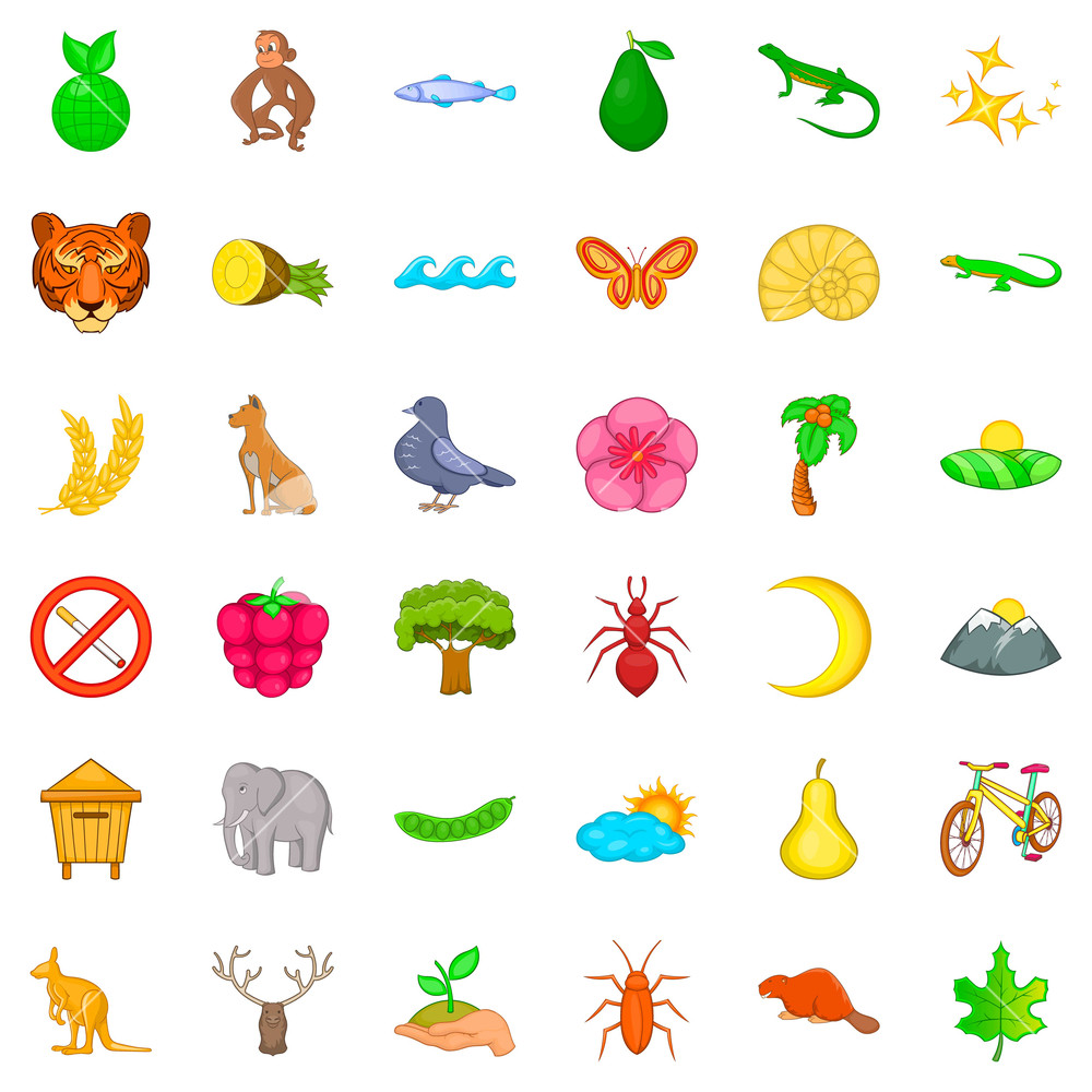 1000x1000 National Park Icons Set Cartoon Set Of National Park Vector