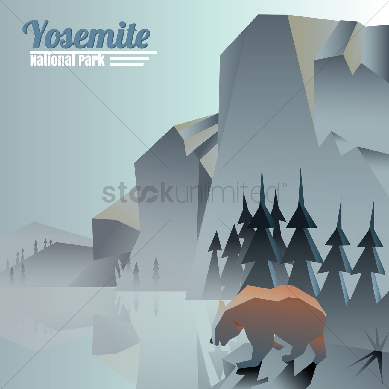 1300x1300 Yosemite National Park Vector Image