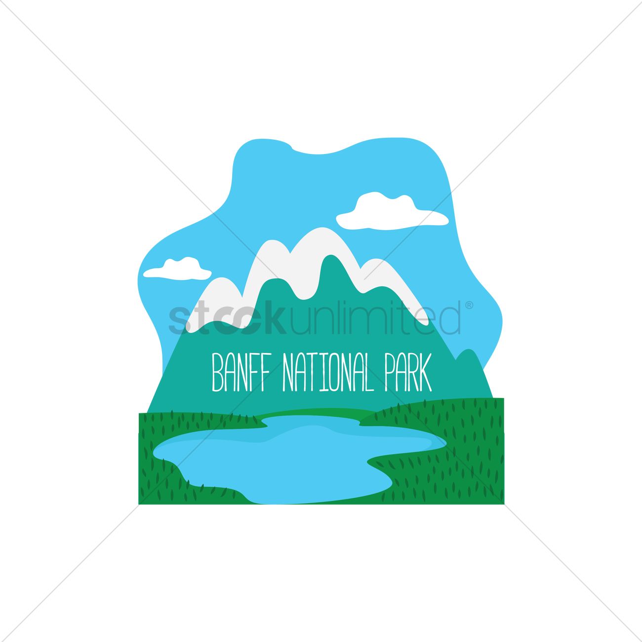 1300x1300 Banff National Park Vector Image