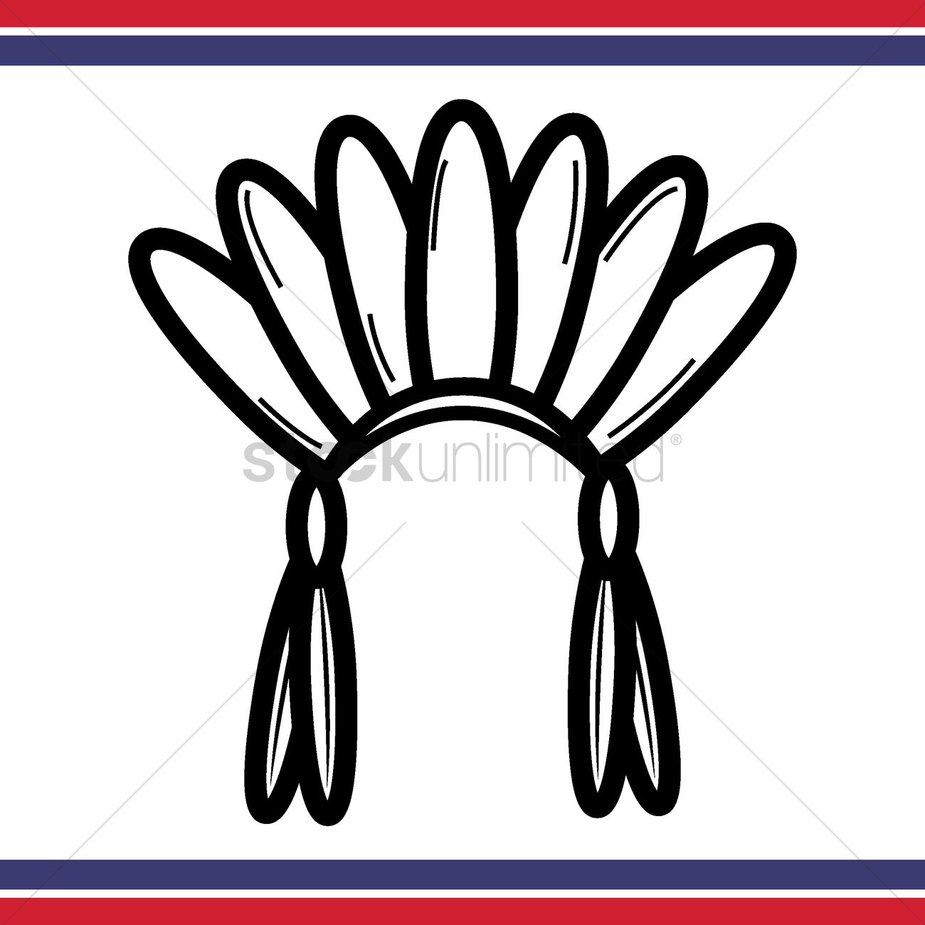 1300x1300 Native American Headdress Vector Image