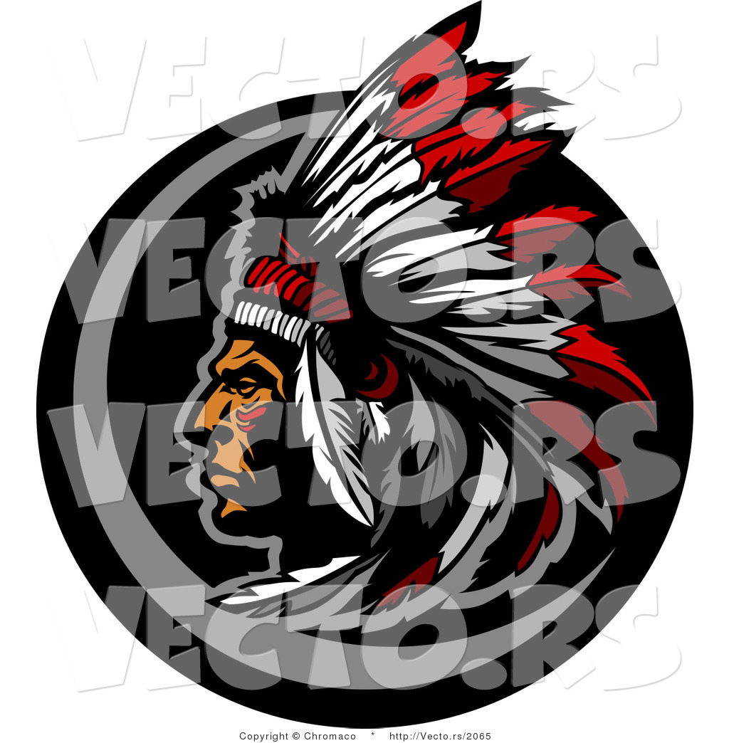 1024x1044 Vector Of A Native American Chief Wearing Feather Headdress